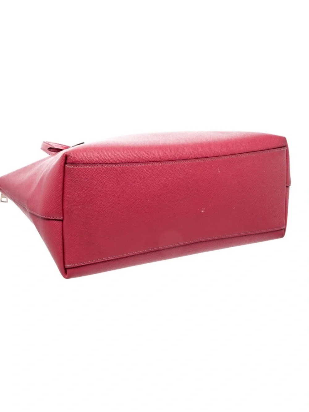 Coach Pink Leather Tote Bag - Zip Front Pocket